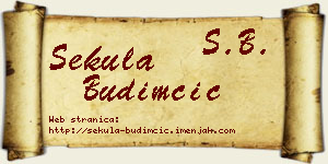 Sekula Budimčić vizit kartica
